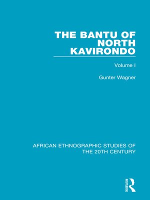 cover image of The Bantu of North Kavirondo